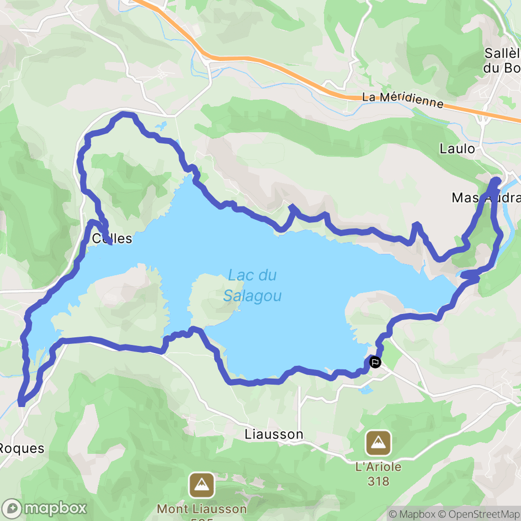 Clermont-l'Hérault : carte du parcours de randonnée - France