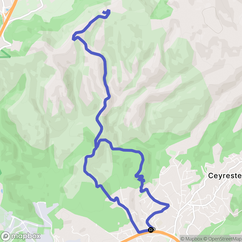Ceyreste : carte du parcours de randonnée - France