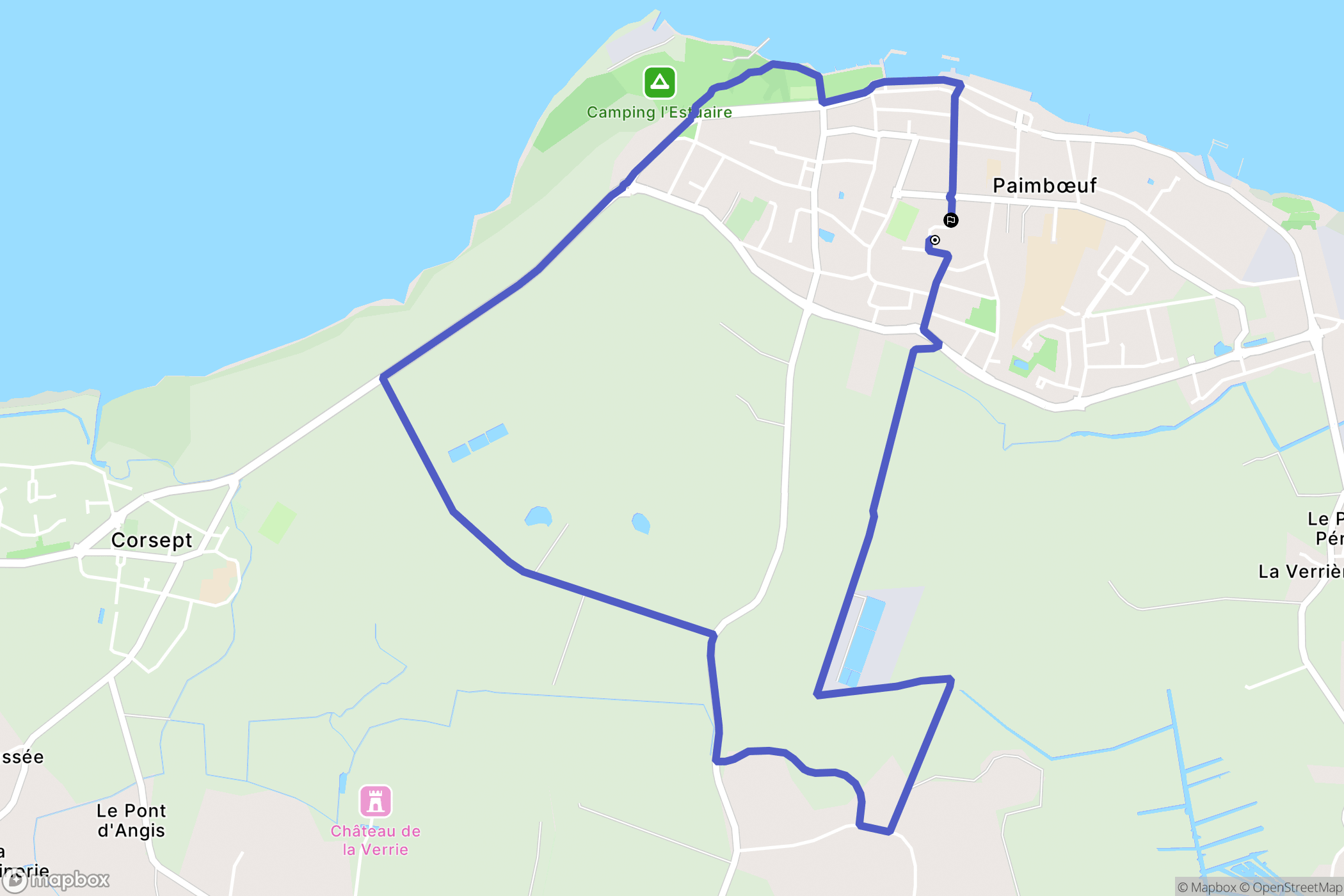 Paimbœuf : carte du parcours de randonnée - France