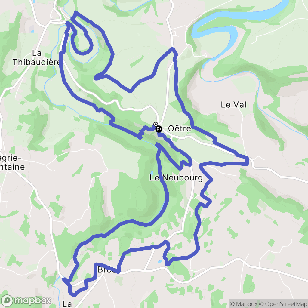 Saint-Philbert-sur-Orne : carte du parcours de randonnée - France