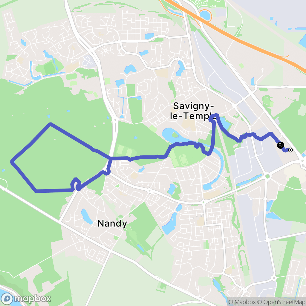 Savigny-le-Temple : carte du parcours de randonnée - France