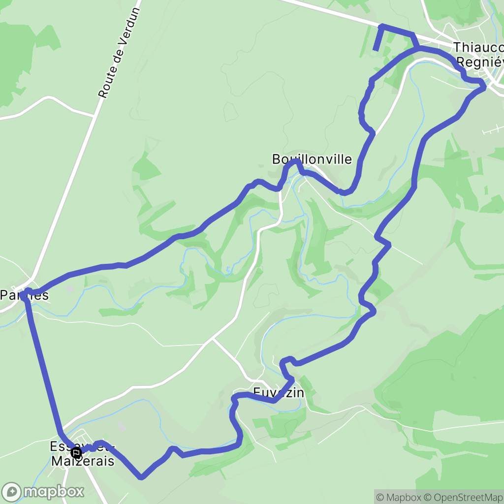 Essey-et-Maizerais : carte du parcours de randonnée - France