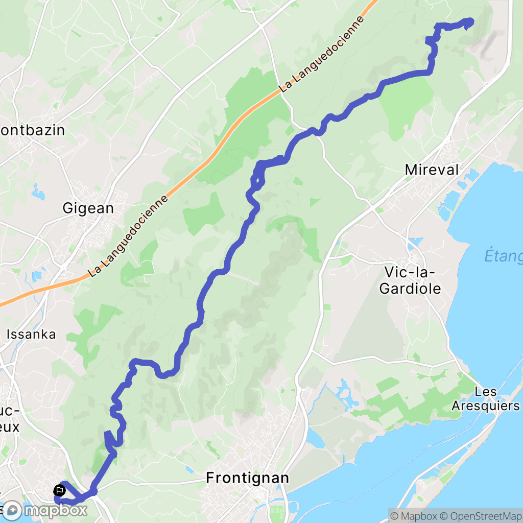 Balaruc-les-Bains : carte du parcours de randonnée - France