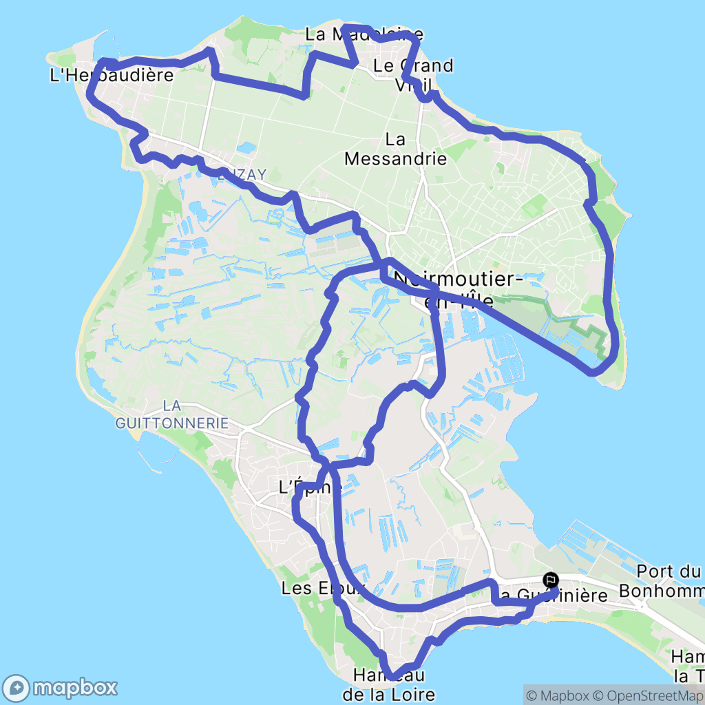 La Guérinière : carte du parcours de randonnée - France