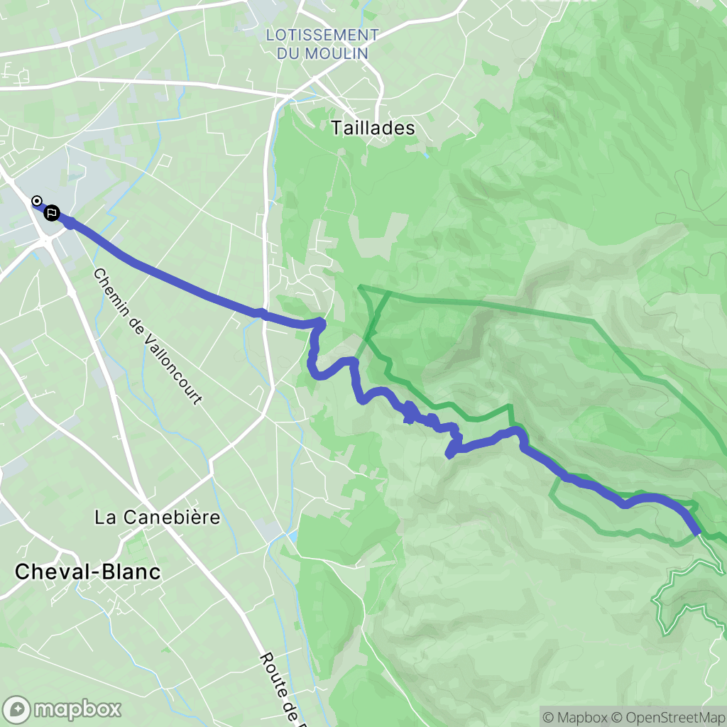 Cavaillon : carte du parcours de randonnée - France