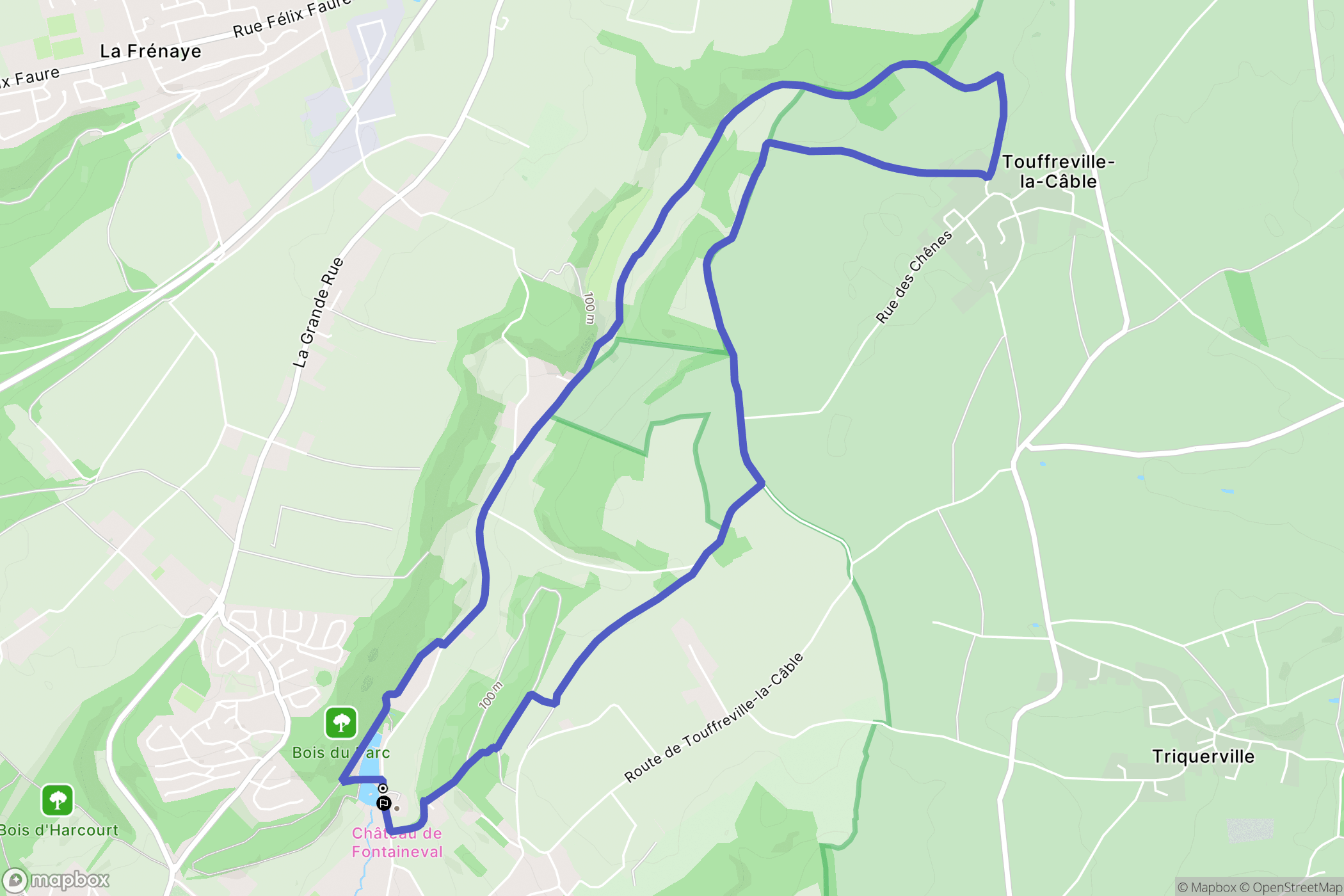 Port-Jérôme-sur-Seine : carte du parcours de randonnée - France