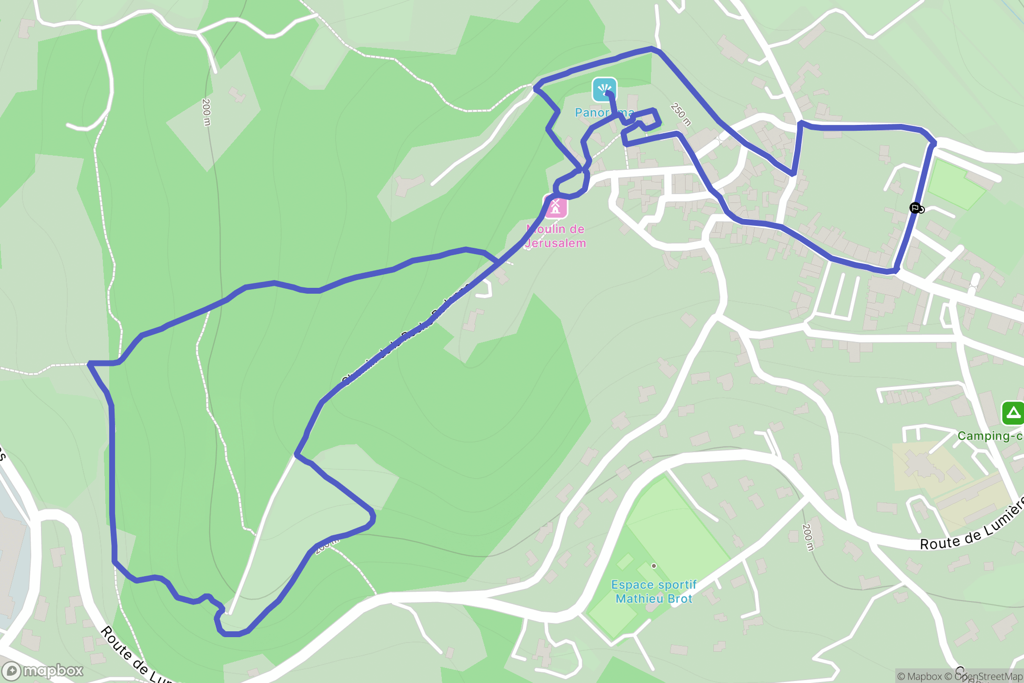 Goult : carte du parcours de randonnée - France