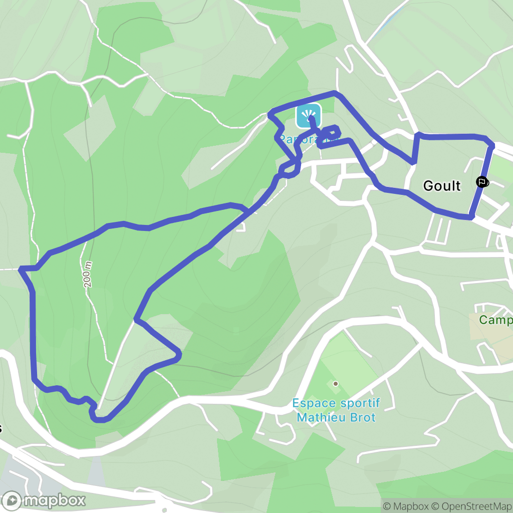Goult : carte du parcours de randonnée - France