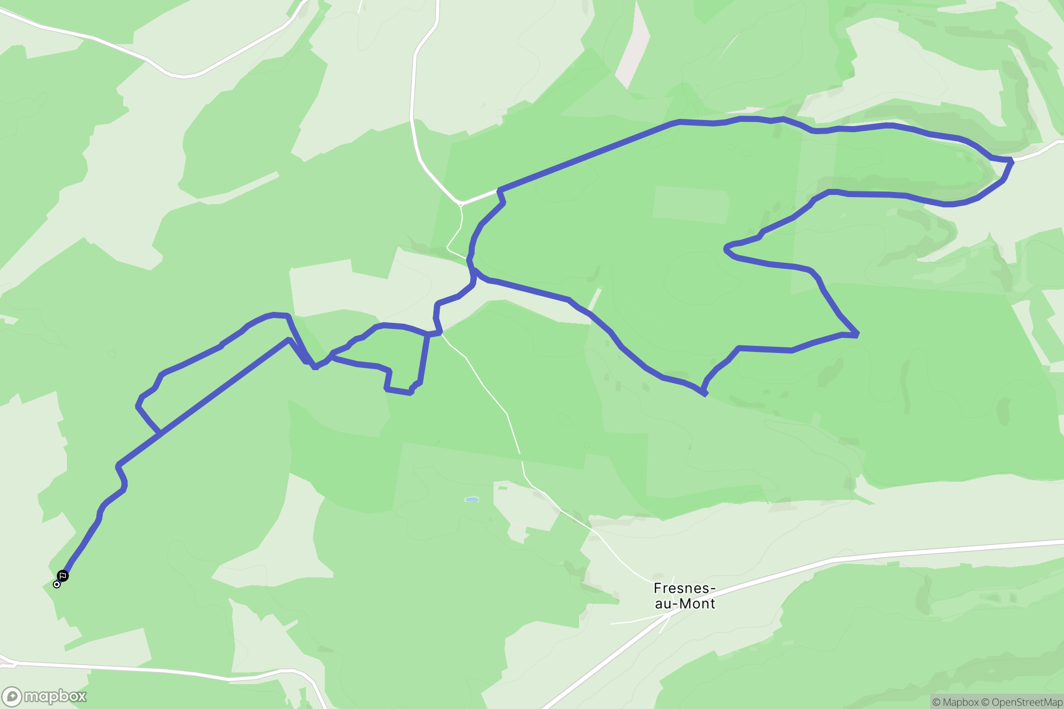 Nicey-sur-Aire : carte du parcours de randonnée - France