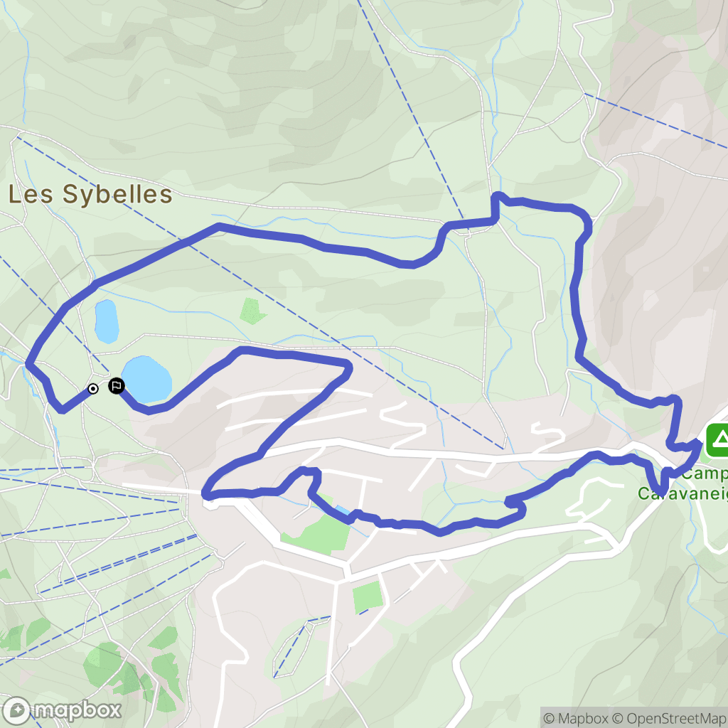 Fontcouverte-la-Toussuire : carte du parcours de randonnée - France