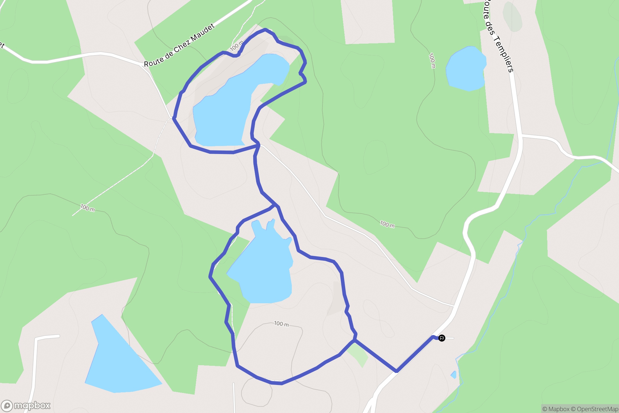 Guizengeard : carte du parcours de randonnée - France