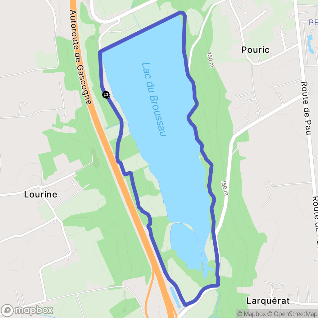 Aire-sur-l'Adour : carte du parcours de randonnée - France