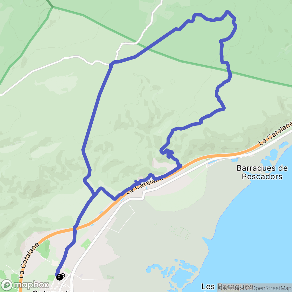 Salses-le-Château : carte du parcours de randonnée - France