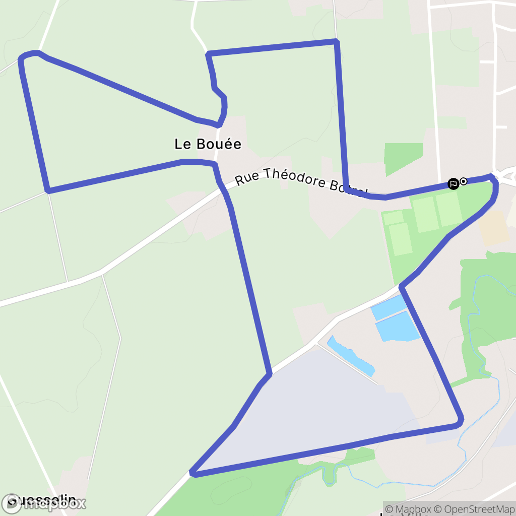 Mauron : carte du parcours de randonnée - France