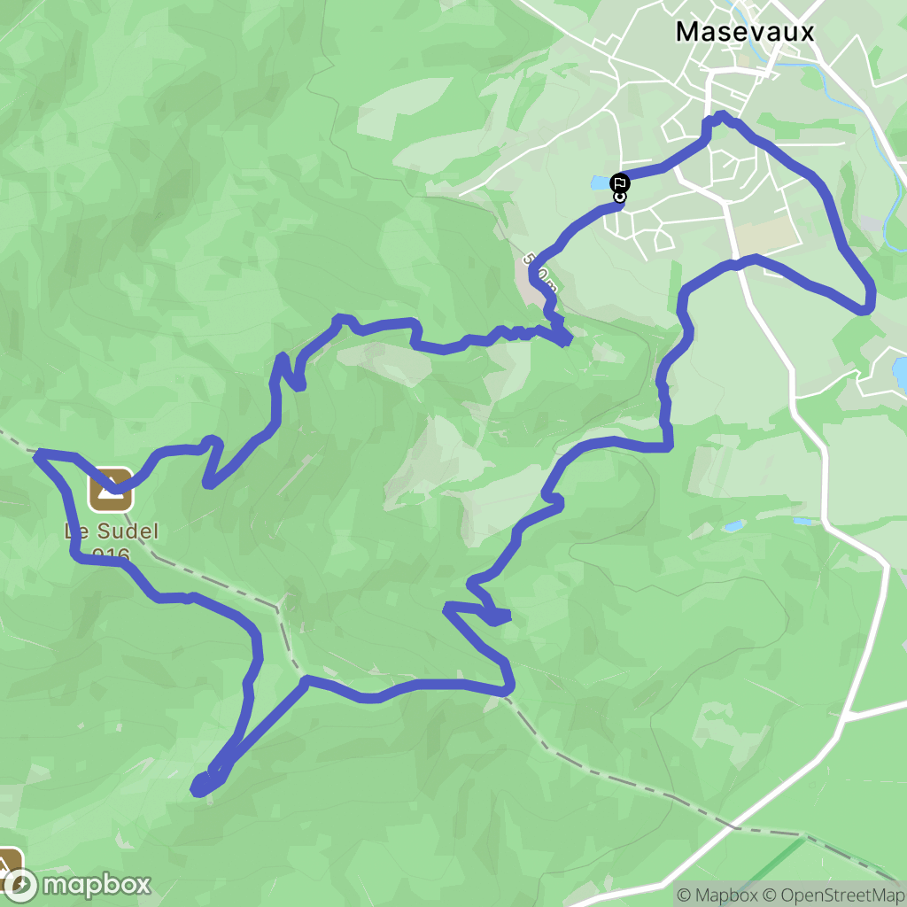 Masevaux-Niederbruck : carte du parcours de randonnée - France