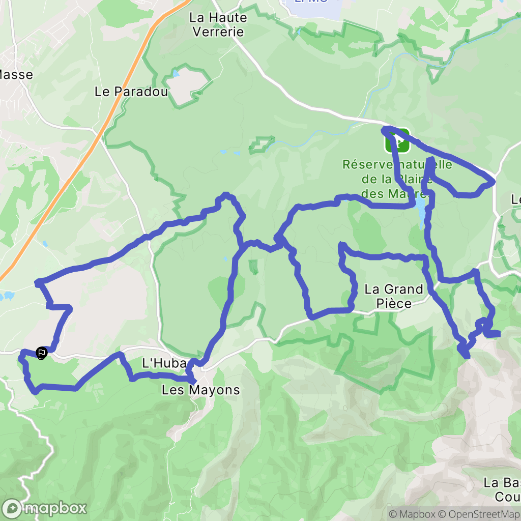 Gonfaron : carte du parcours de randonnée - France