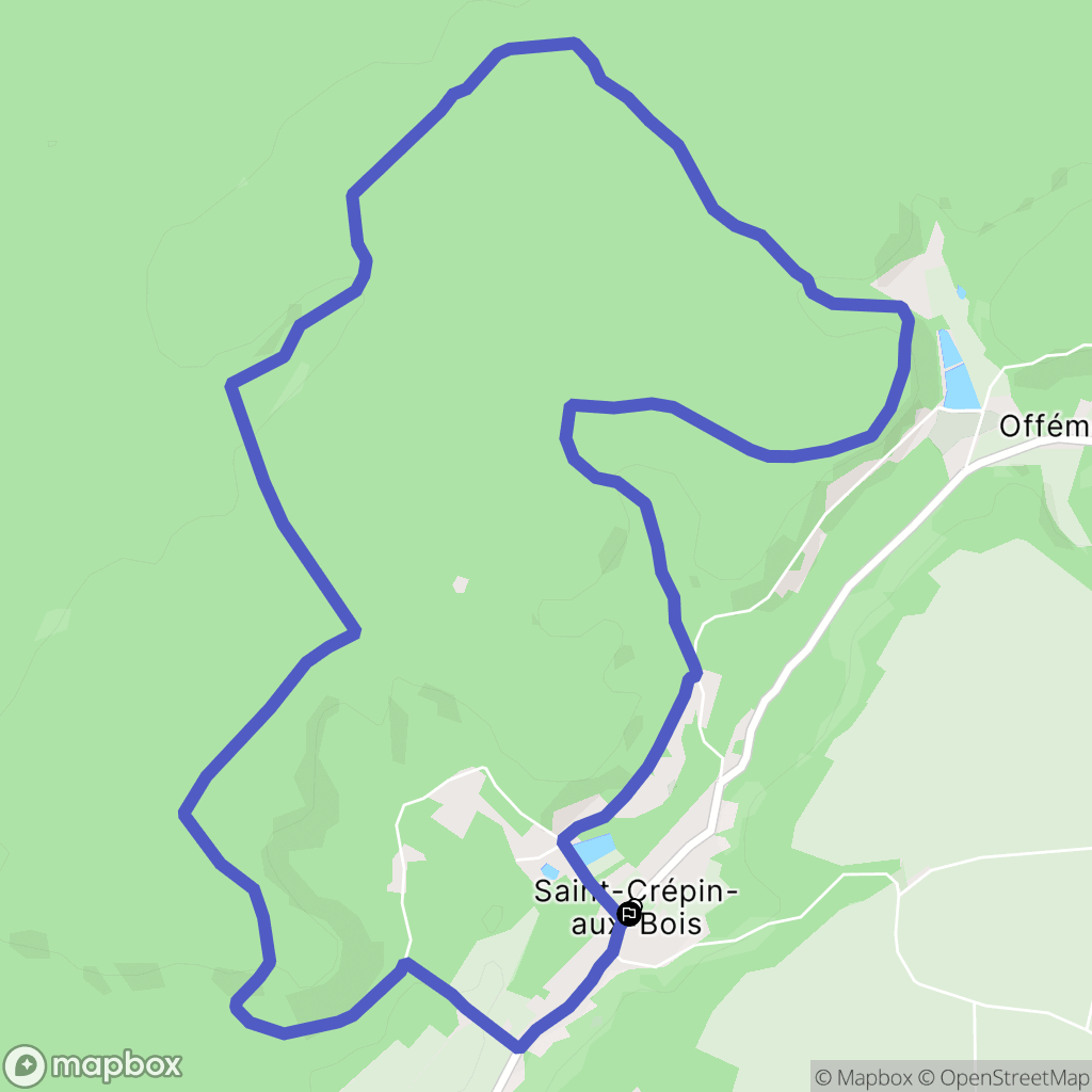 Saint-Crépin-aux-Bois : carte du parcours de randonnée - France