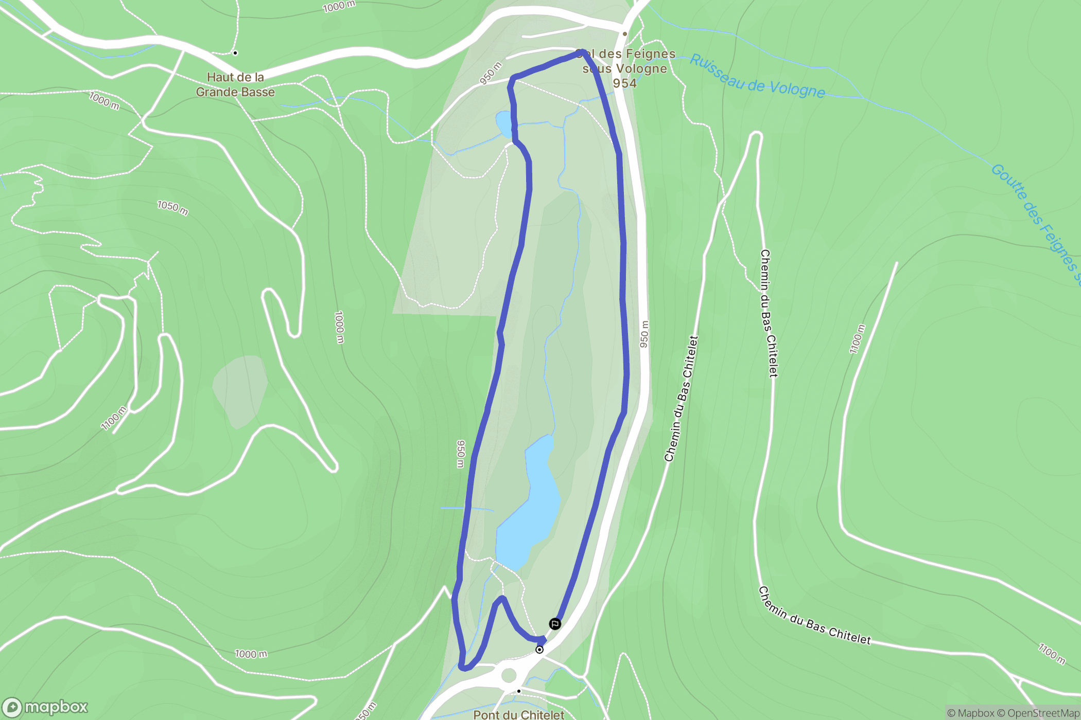 La Bresse : carte du parcours de randonnée - France