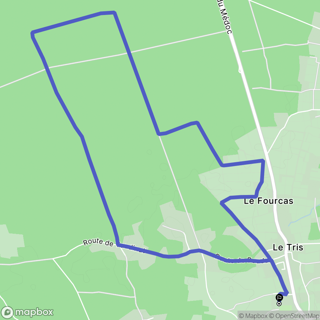 Listrac-Médoc : carte du parcours de randonnée - France