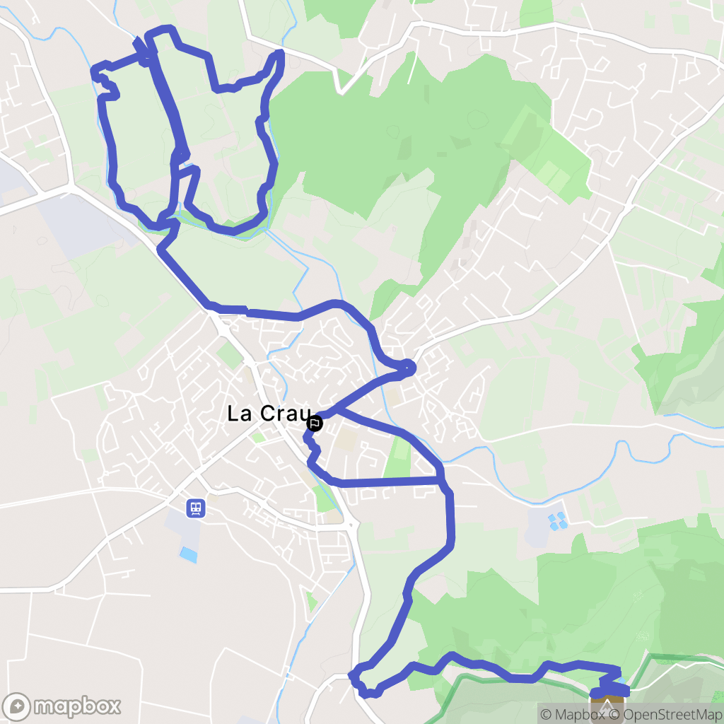 La Crau : carte du parcours de randonnée - France