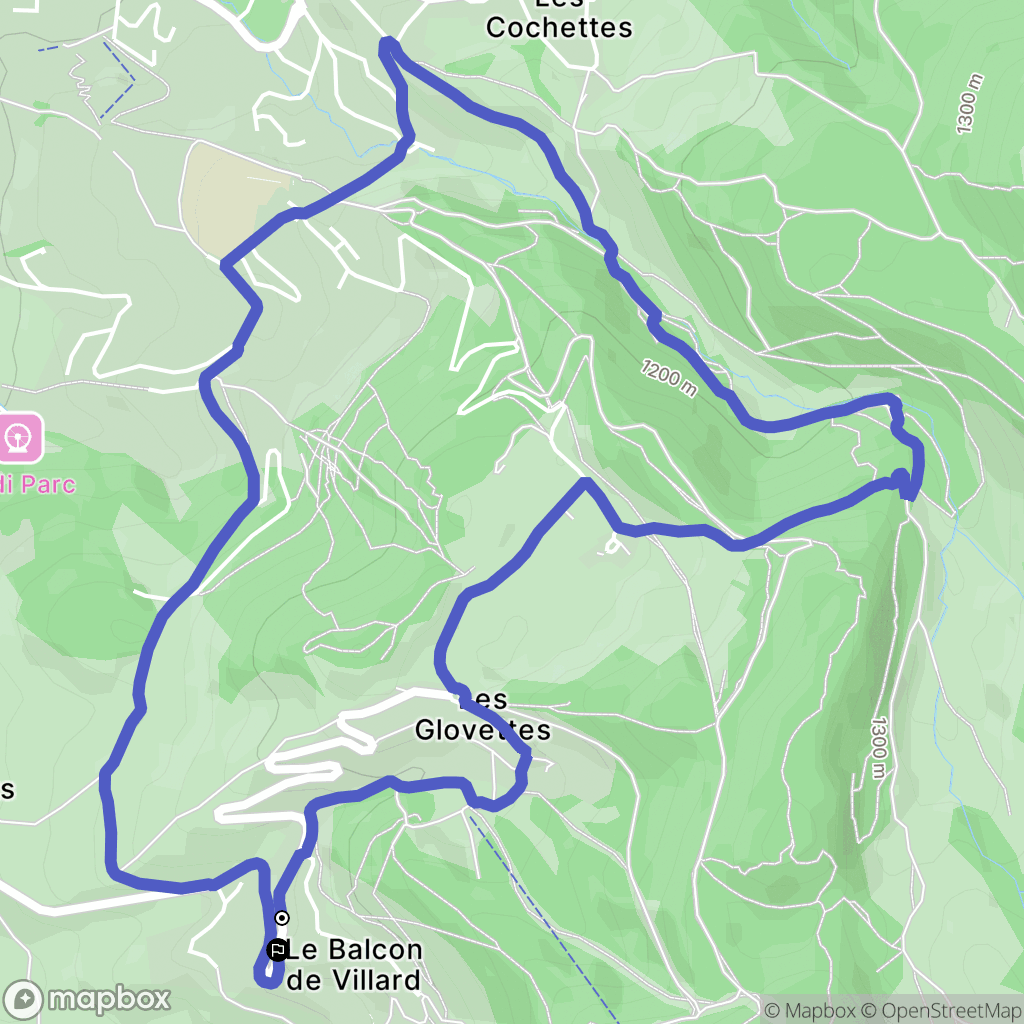 Villard-de-Lans : carte du parcours de randonnée - France