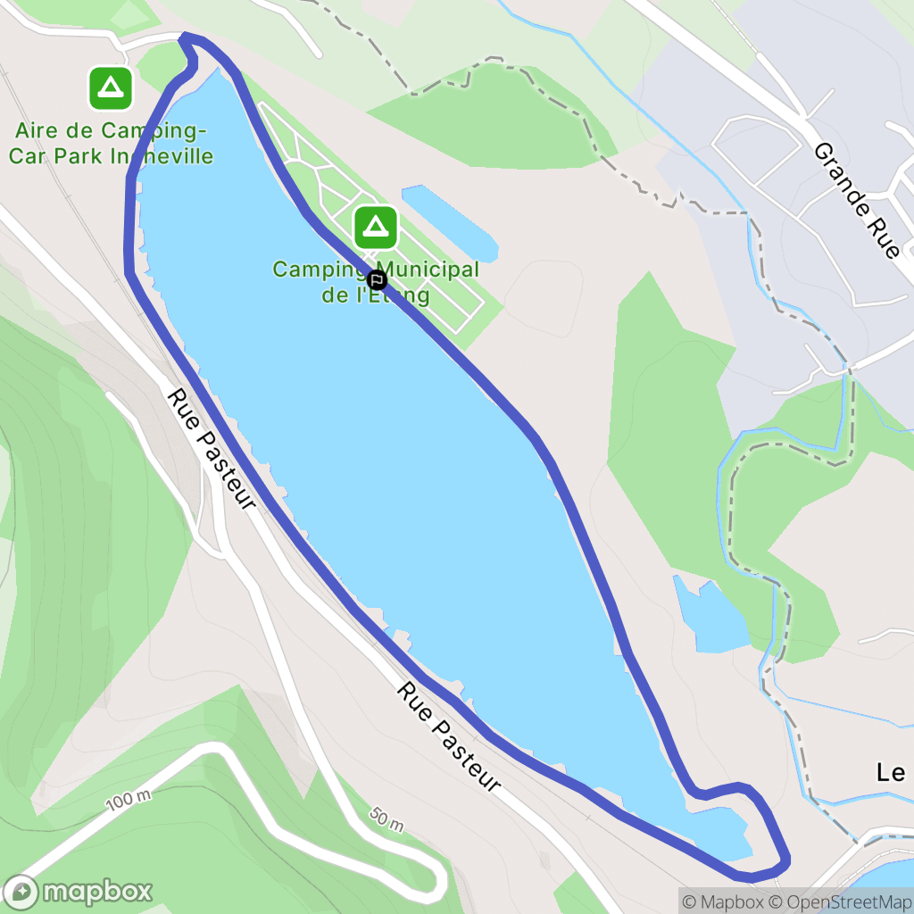 Incheville : carte du parcours de randonnée - France