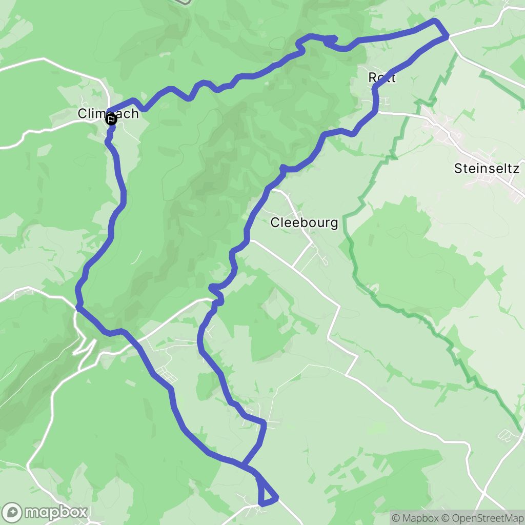 Climbach : carte du parcours de randonnée - France