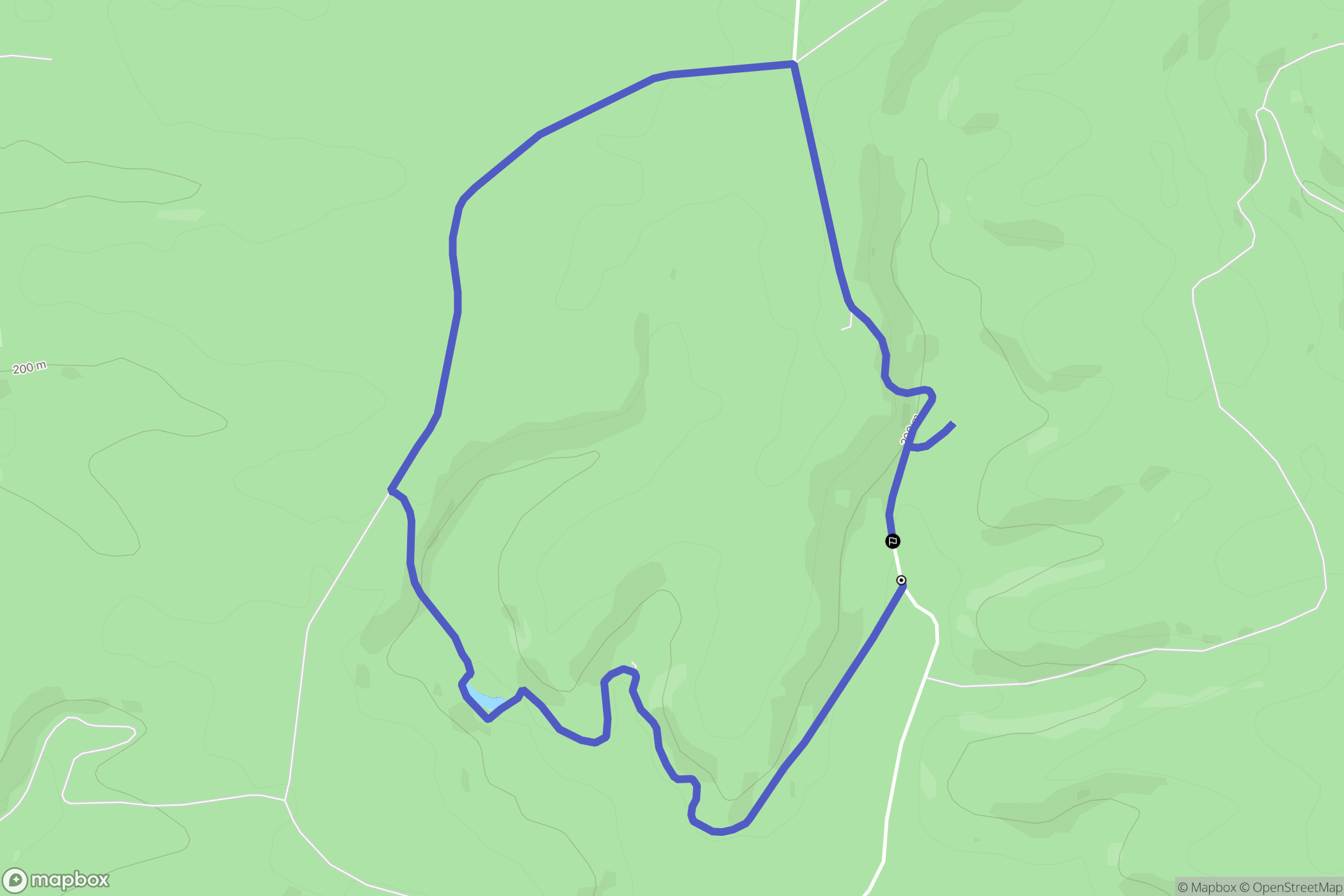 Longwé : carte du parcours de randonnée - France