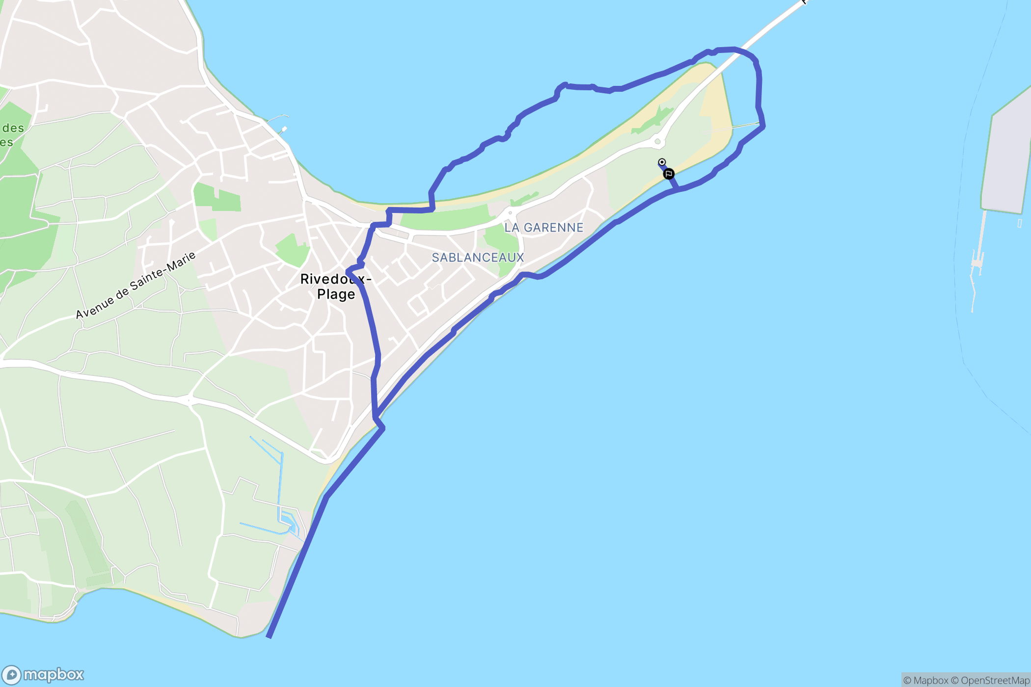Rivedoux-Plage : carte du parcours de randonnée - France