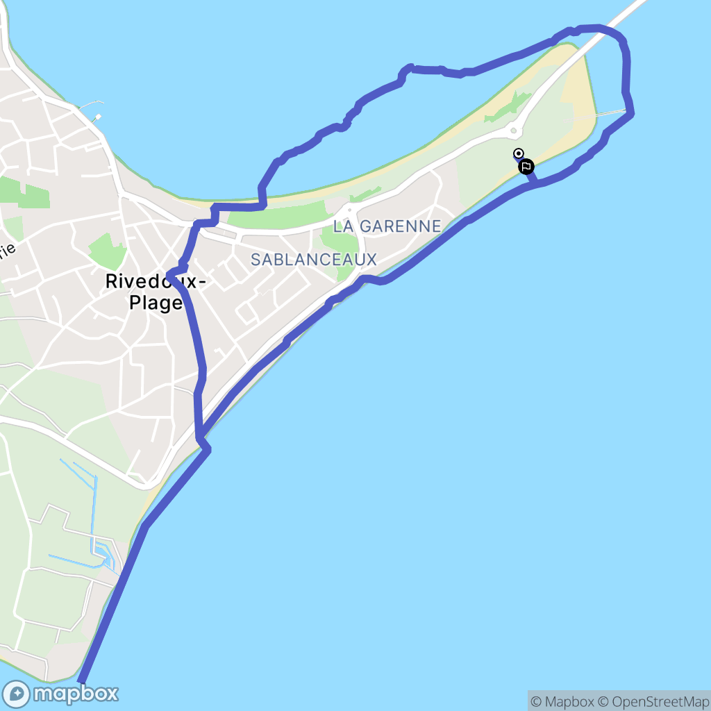 Rivedoux-Plage : carte du parcours de randonnée - France
