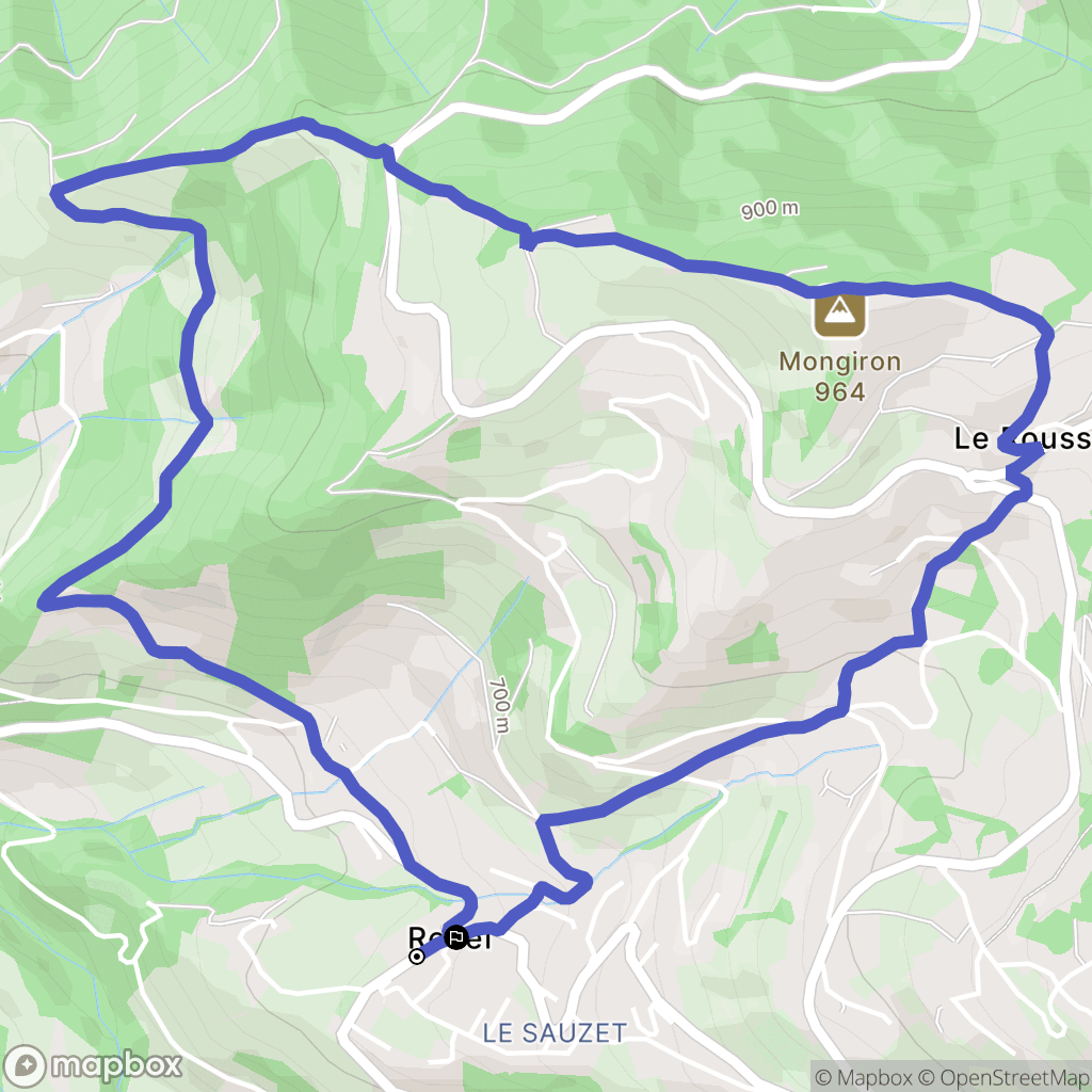Revel : carte du parcours de randonnée - France