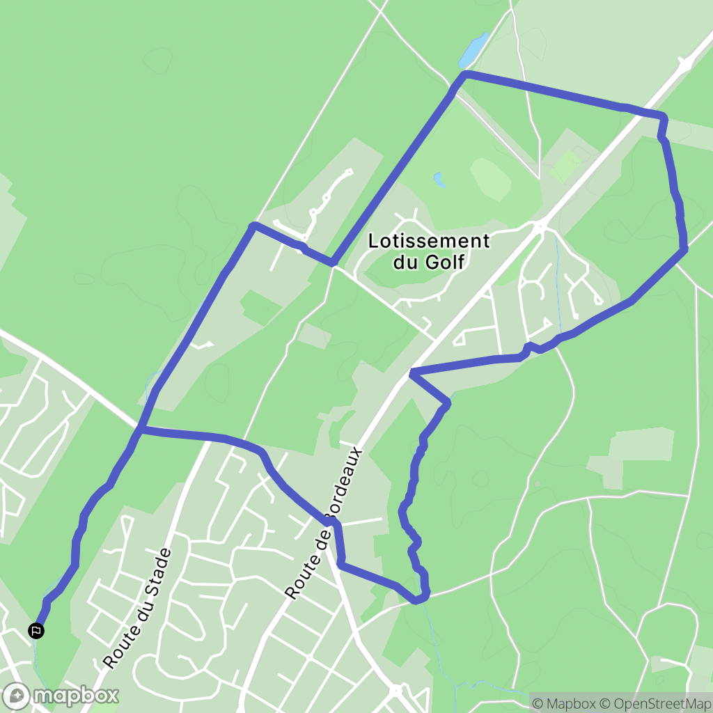 Lanton : carte du parcours de randonnée - France