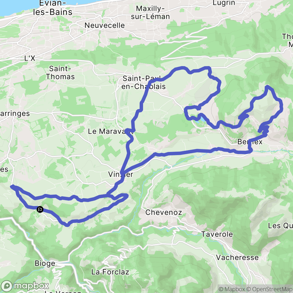 Féternes : carte du parcours de randonnée - France