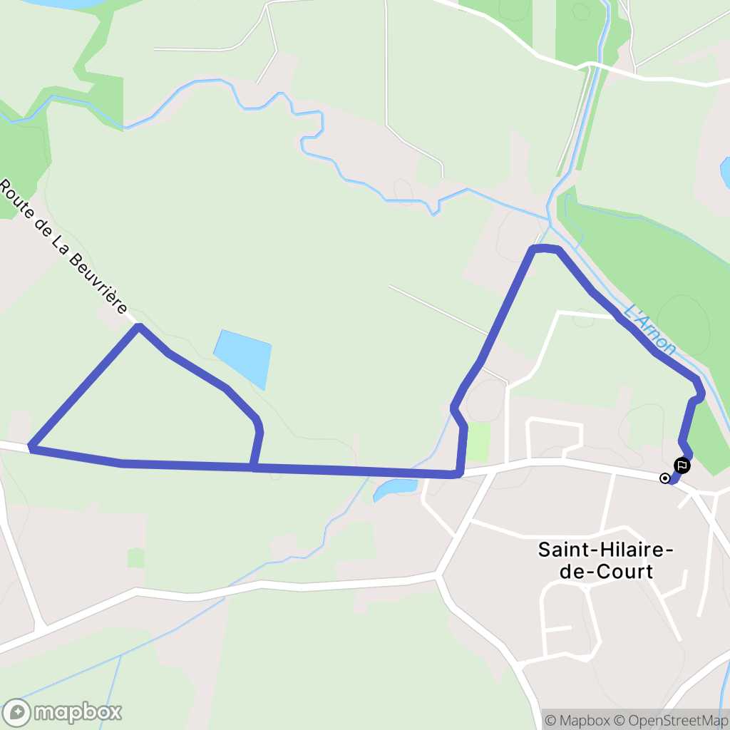 Saint-Hilaire-de-Court : carte du parcours de randonnée - France