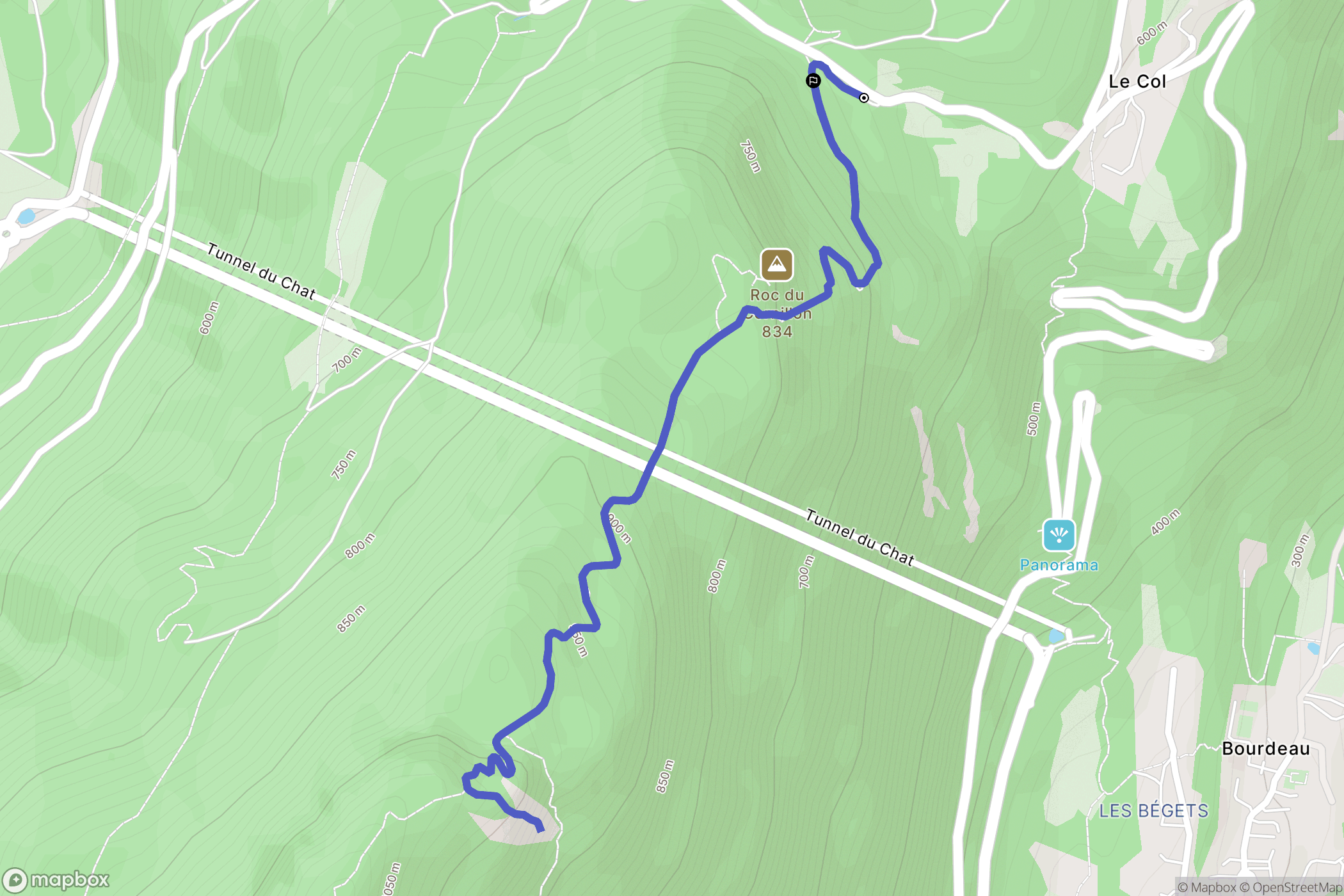 La Chapelle-du-Mont-du-Chat : carte du parcours de randonnée - France