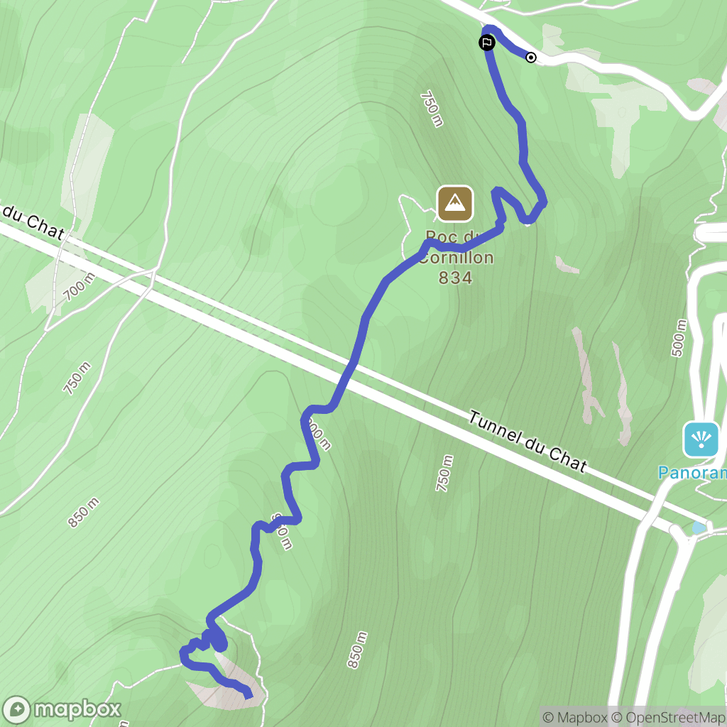 La Chapelle-du-Mont-du-Chat : carte du parcours de randonnée - France