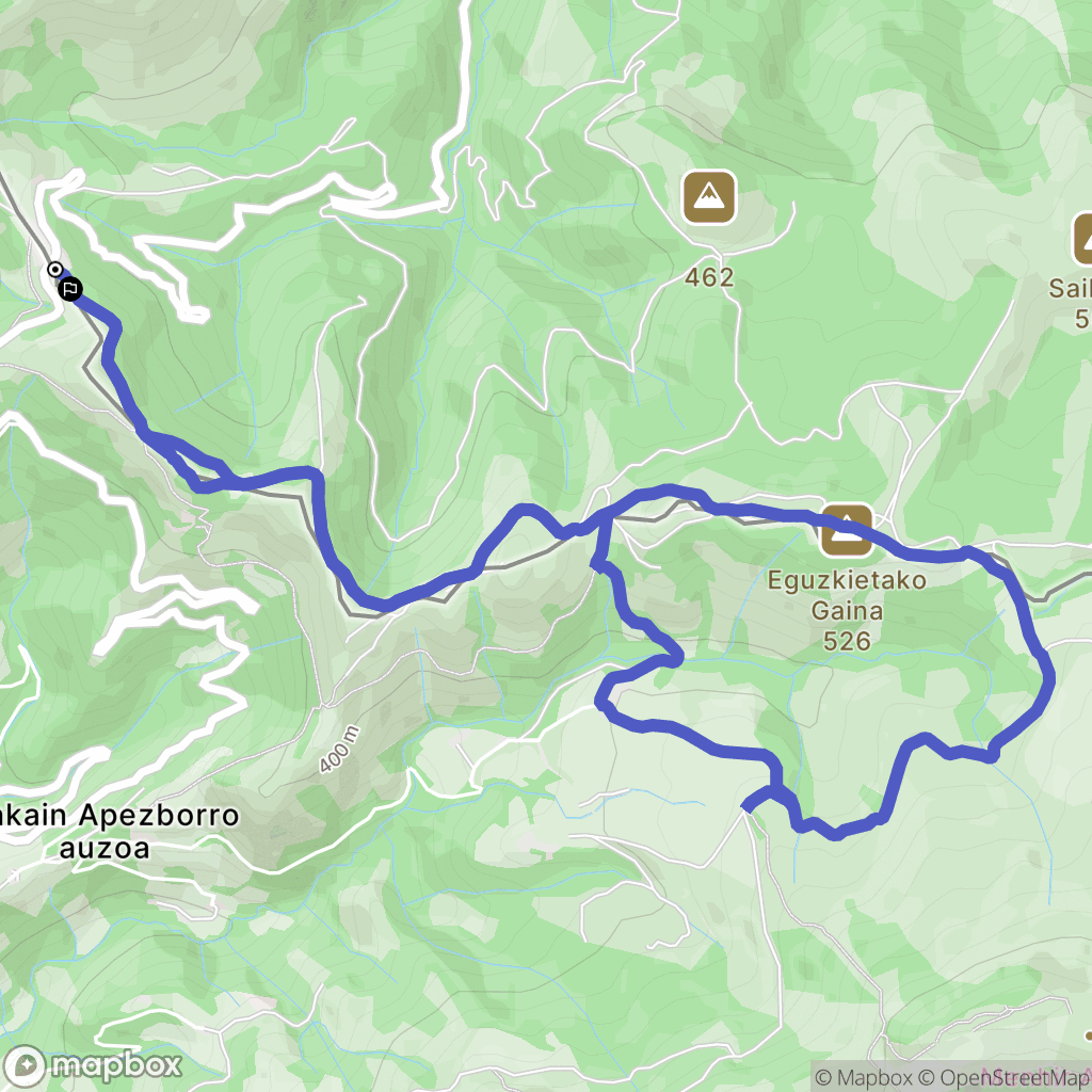 Sare : carte du parcours de randonnée - France