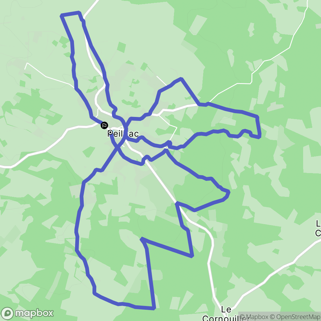 Reilhac : carte du parcours de randonnée - France