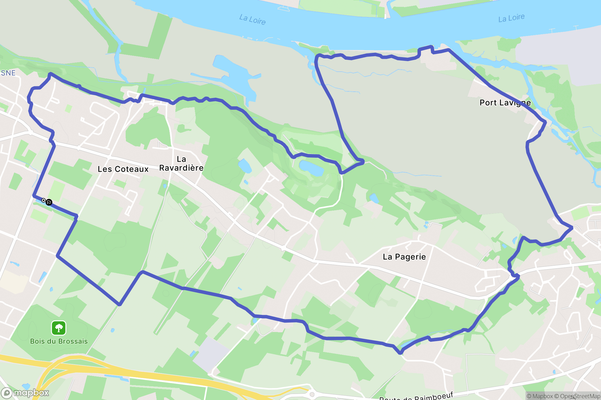 La Montagne : carte du parcours de randonnée - France