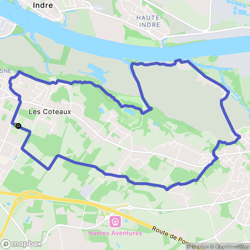 La Montagne : carte du parcours de randonnée - France