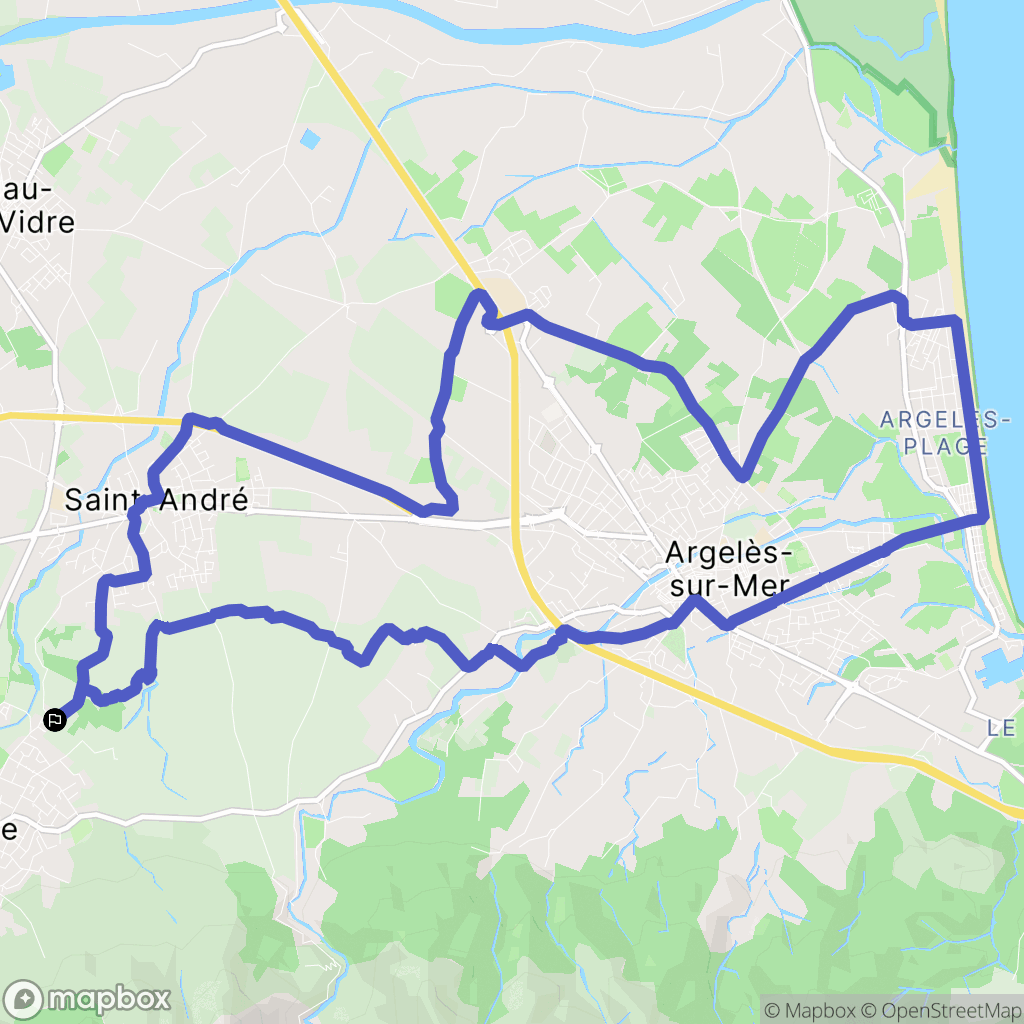 Sorède : carte du parcours de randonnée - France
