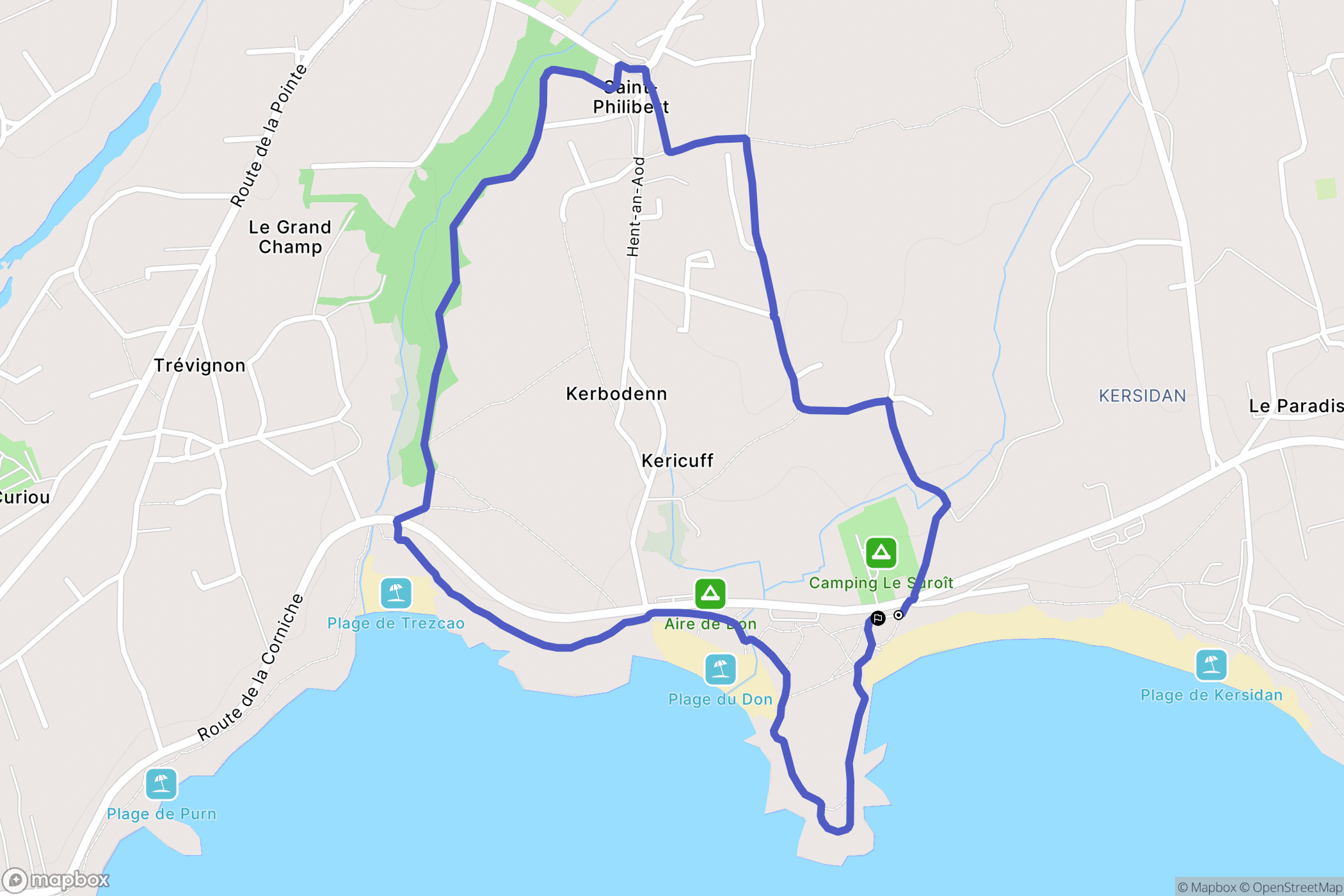 Trégunc: routekaart voor buitenactiviteiten - France