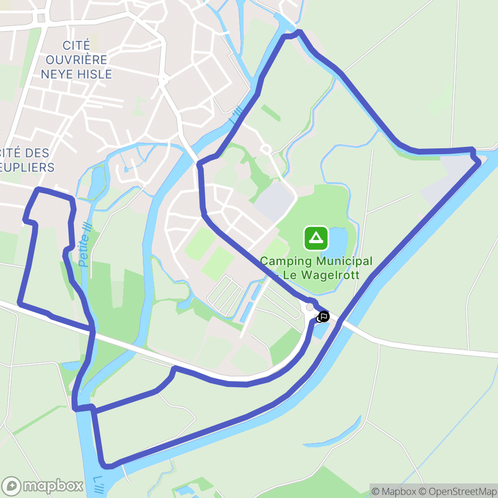 Erstein : carte du parcours de randonnée - France