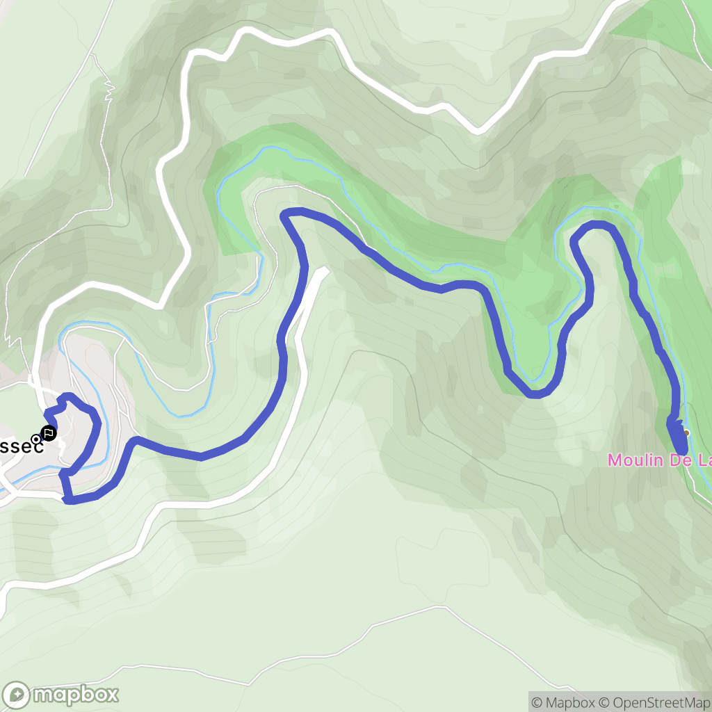 Vissec : carte du parcours de randonnée - France