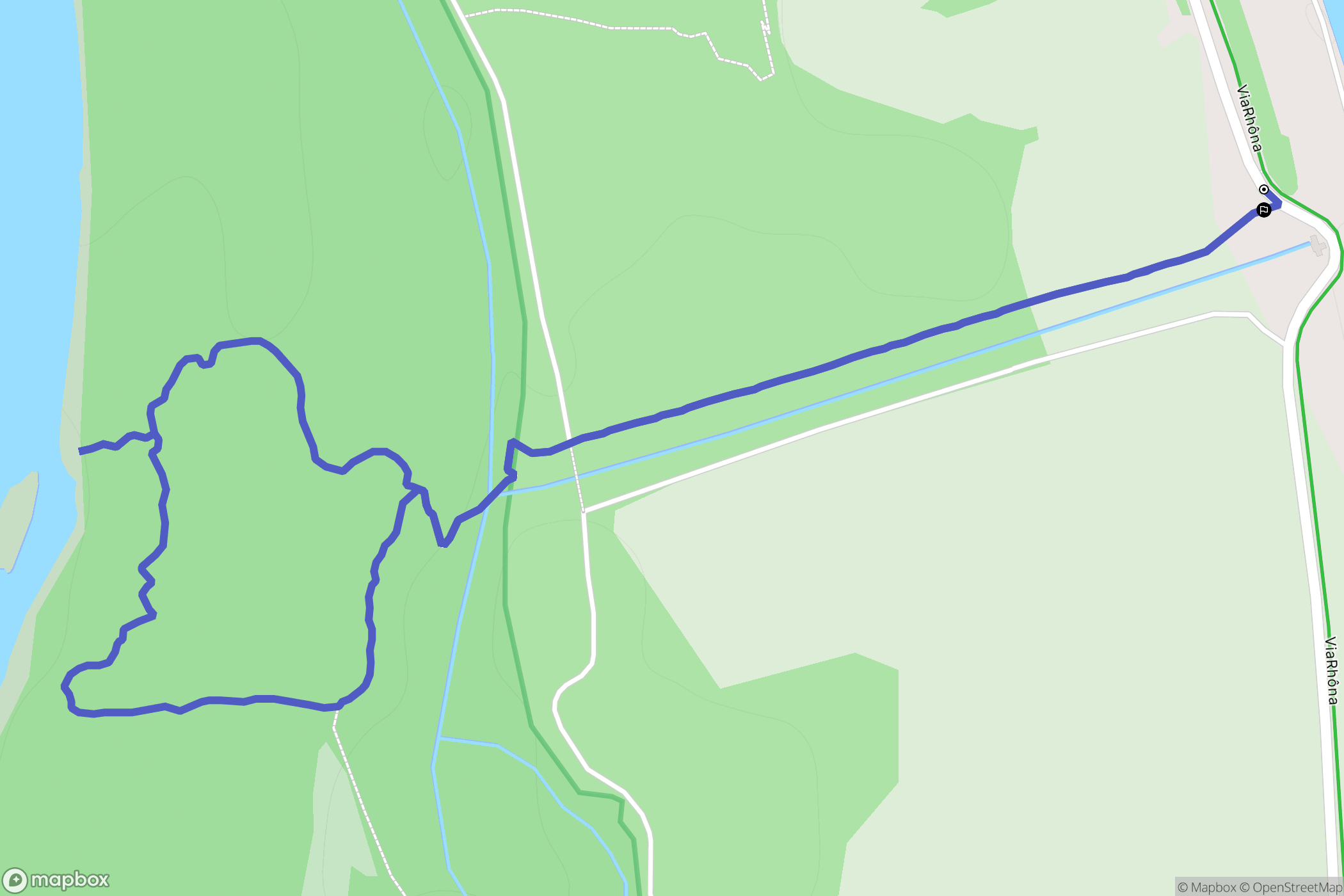 Salaise-sur-Sanne : carte du parcours de randonnée - France