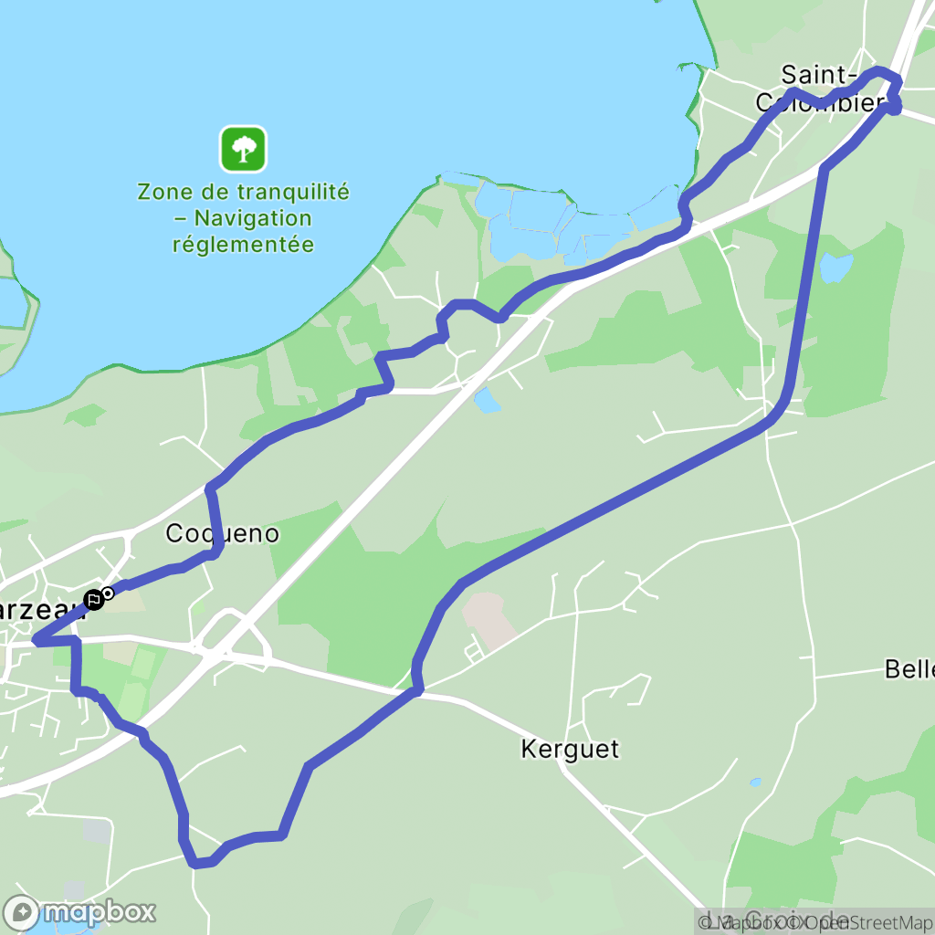 Sarzeau : carte du parcours de randonnée - France