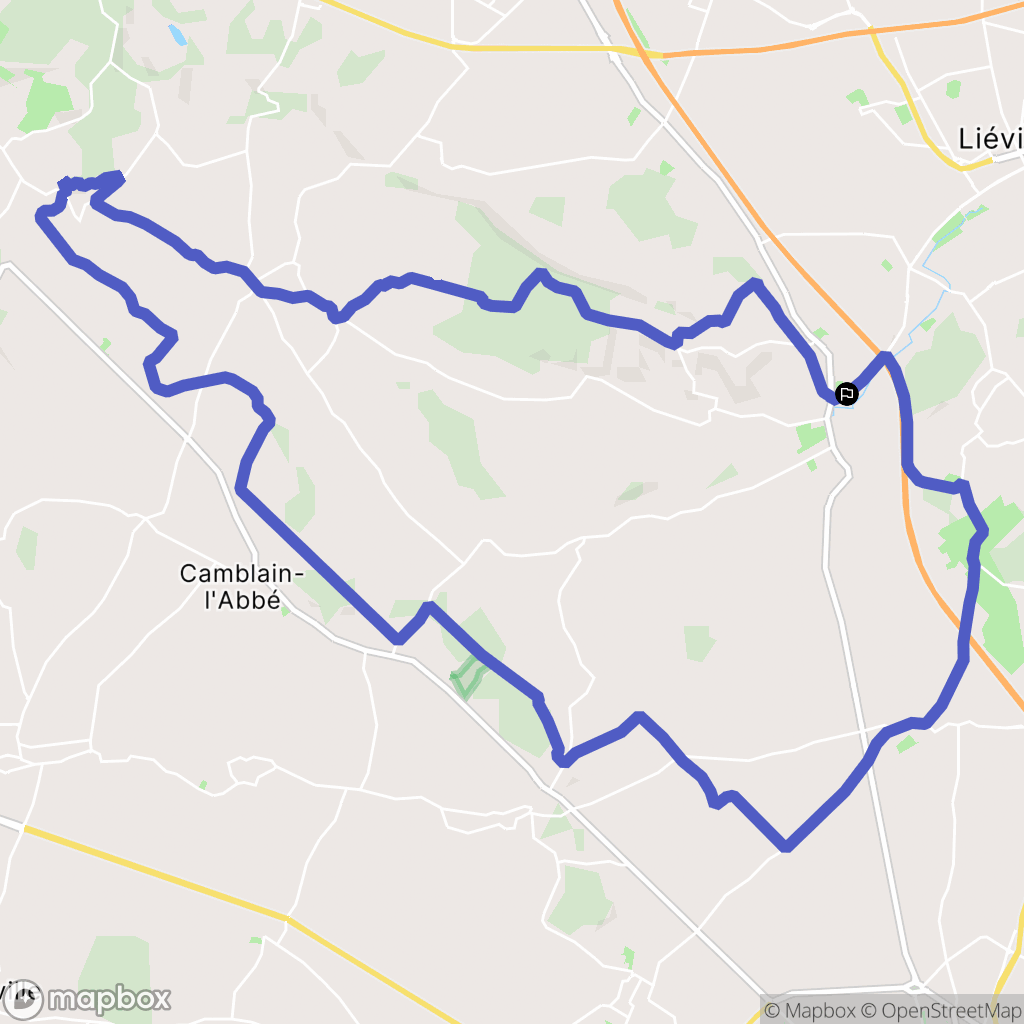 Souchez : carte du parcours de randonnée - France