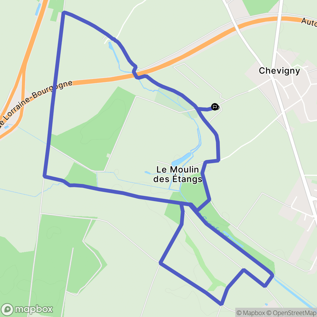 Fénay : carte du parcours de randonnée - France