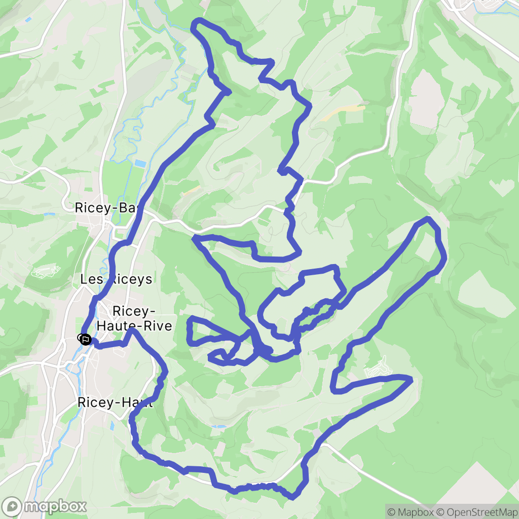 Les Riceys : carte du parcours de randonnée - France