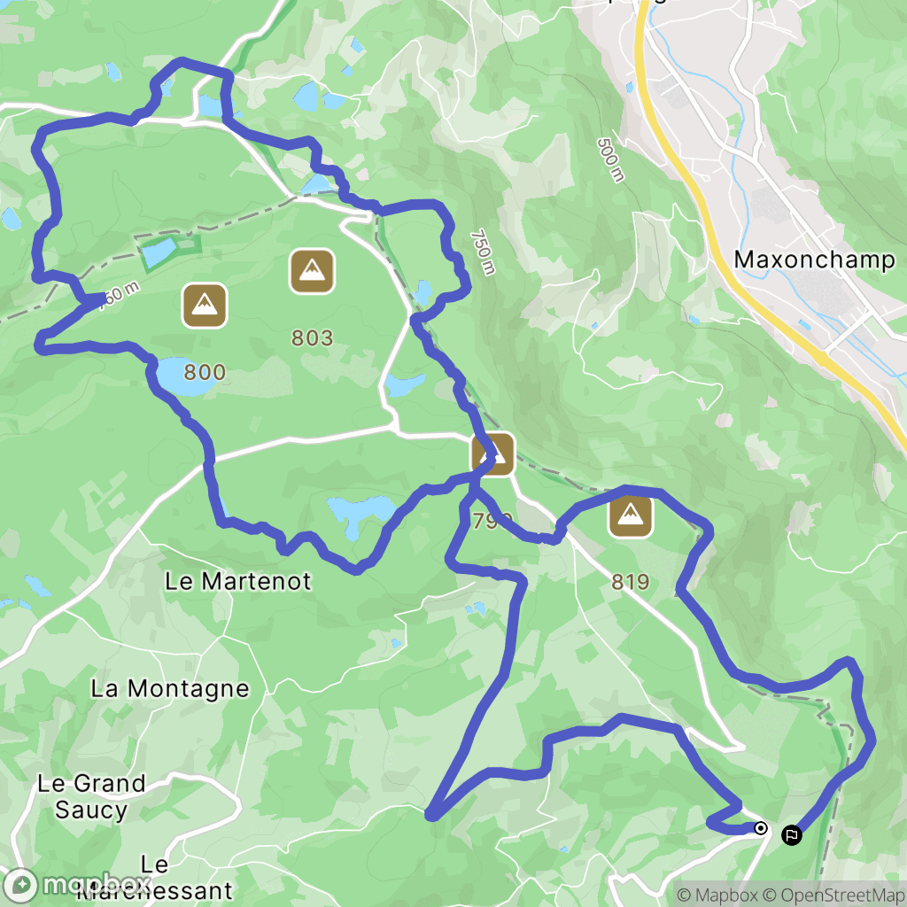 La Rosière : carte du parcours de randonnée - France